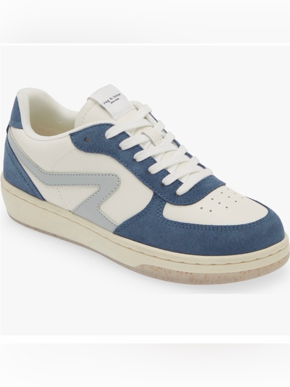 Rag & Bone Women’s Casual in Cream and Blue  Retro Sneakers Size 39.5